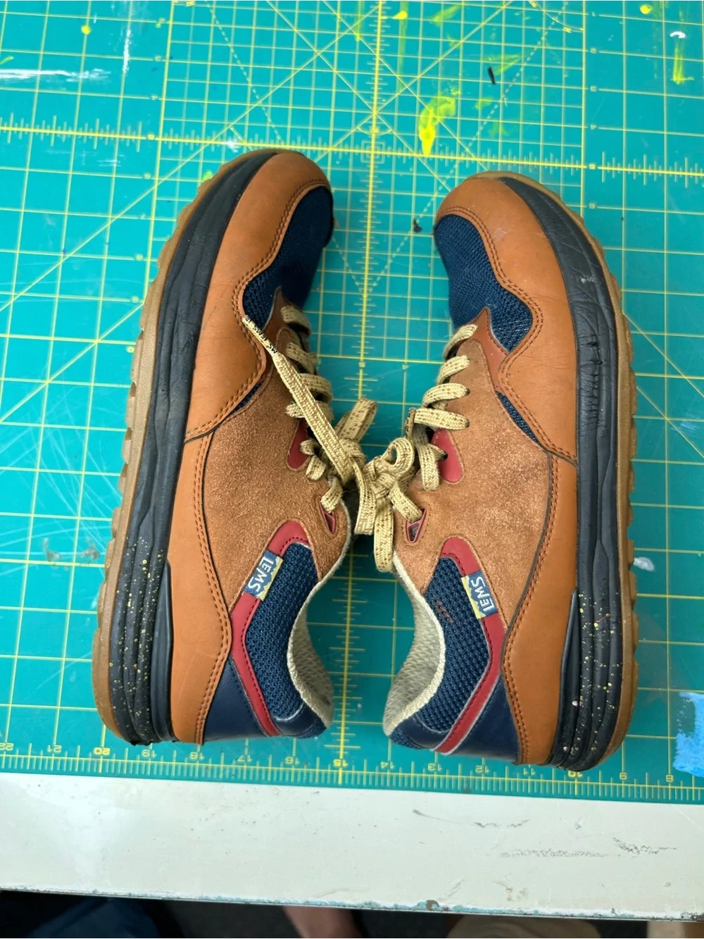 Lems Trailhead Shoes in Brown and Navy